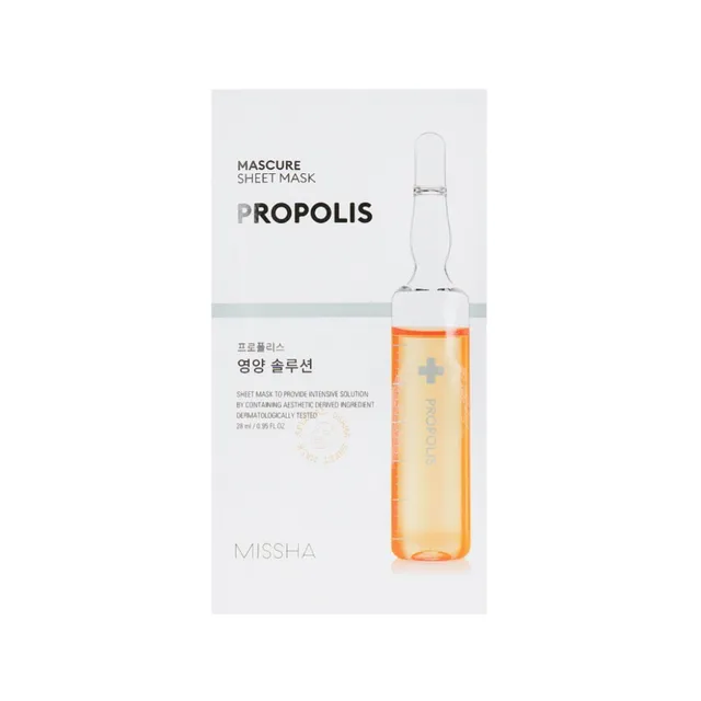 Lakštinė veido kaukė su propoliu MISSHA, 28 ml
