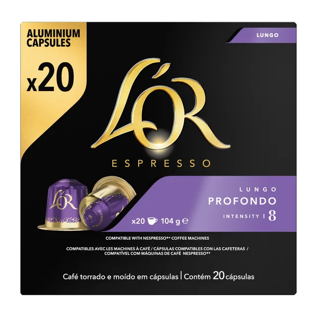 Kavos kapsulės L'OR PROFONDO, 20 vnt