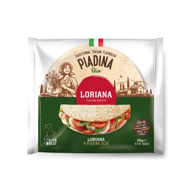 Itališka duona Piadina su alyvuogių aliejum 300g