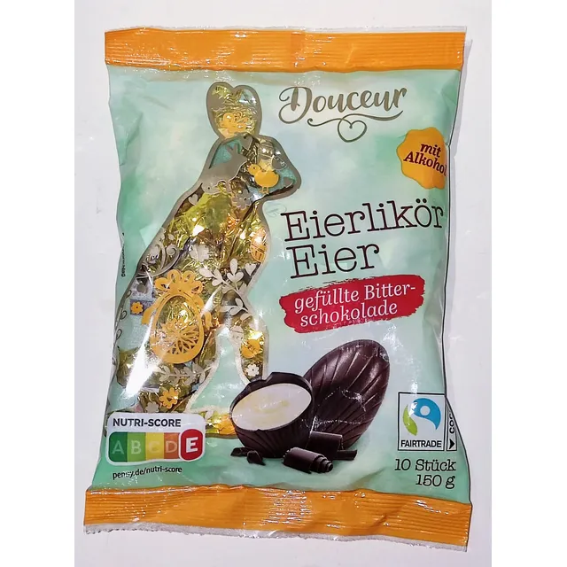 Šokoladiniai kiaušiniai su kiaušinių likerio  įdaru DOUCEUR, 150 g