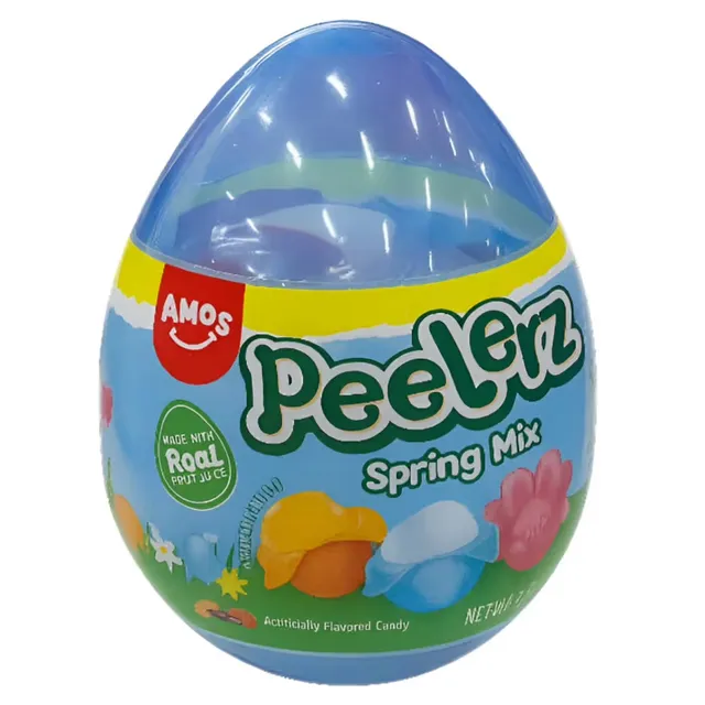 Plastmasinis kiaušinis su guminukais AMOS PEELERZ (EASTER MIX), 65g