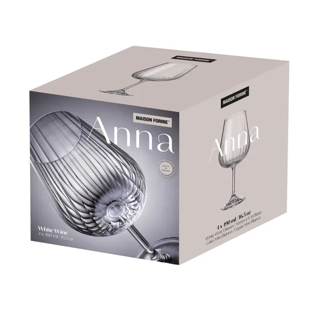 Krištolinės baltojo vyno taurės 490 ml MAISON FORINE Anna, 4 vnt