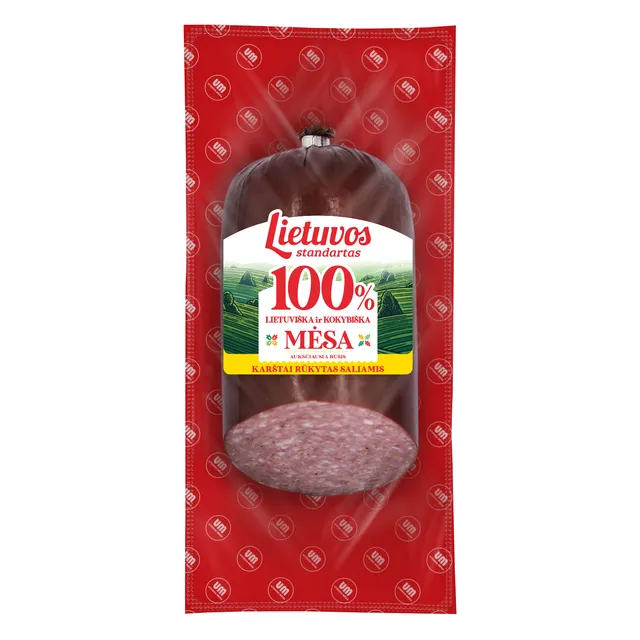 Karštai rūkytas saliamis Lietuvos Standartas 500 g, Aukščiausia rūšis