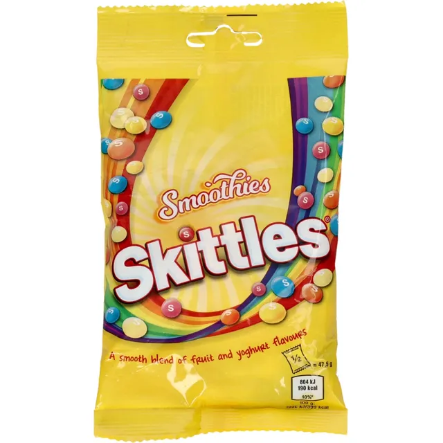 Vaisių ir jogurto skonio saldainiai Skittles Smoothies, 95 g