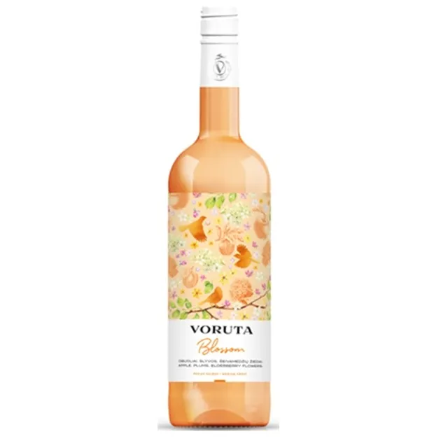 Obuolių, slyvų, šeivamedžio žiedų vynas VORUTA Blossom 0,75l 7%
