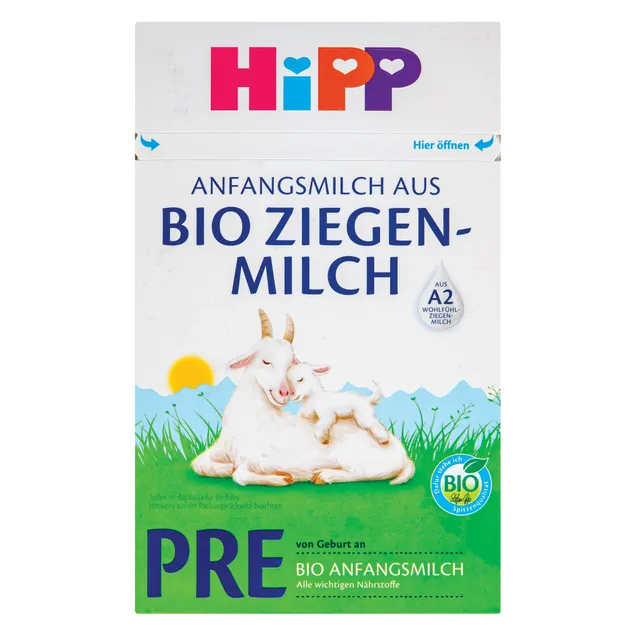 HiPP PRE Ekologiškas ožkų pieno pradinio maitinimo kūdikių pieno mišinys nuo gimimo, 400 g