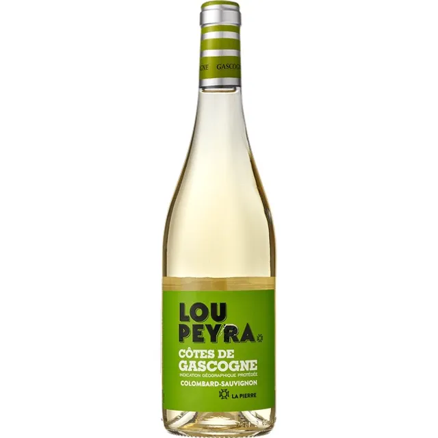 Baltasis pusiau sausas vynas LOU PEYRA C?TES DE GASCOGNE COLOMBARD SAUVIGNON 11,5% 0,75L