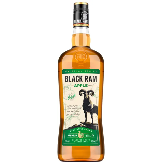 Spirtitinis gėrimas Black Ram Obuolių skonio 35% 0.7L
