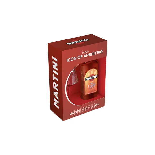 Vermutas MARTINI FIERO 15% 1L (dėžutė su taure)