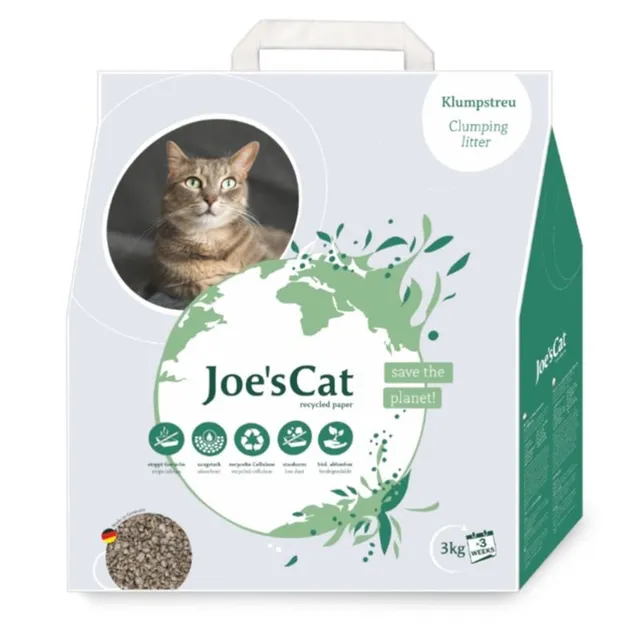 Kraikas katėms, biologiškai suyrantis, popierinis kraikas, Joe's Cat 8 l, 3 kg