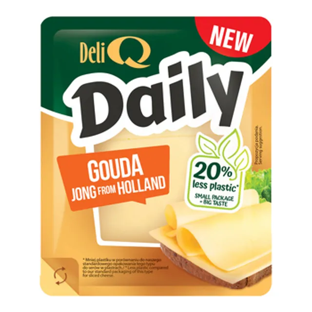 Gouda sūrio riekelės DELI Q,130g