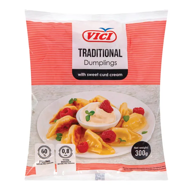 Koldūnai su saldžios varškės įdaru Tradicional, VICI 300g