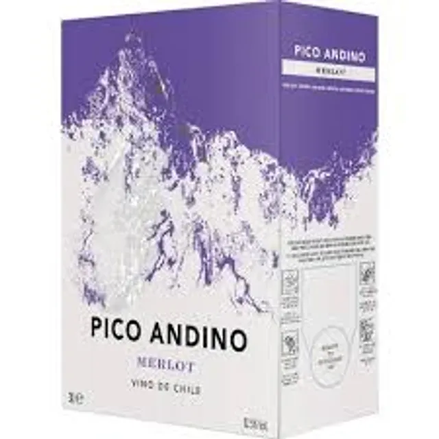 Raudonasis sausas vynas PICO ANDINO MERLOT 12% 3L