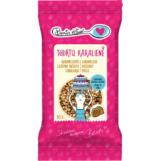 Karamelizuoti lazdynų riešutų gabaliukai BEATOS VIRTUVĖ, 30g