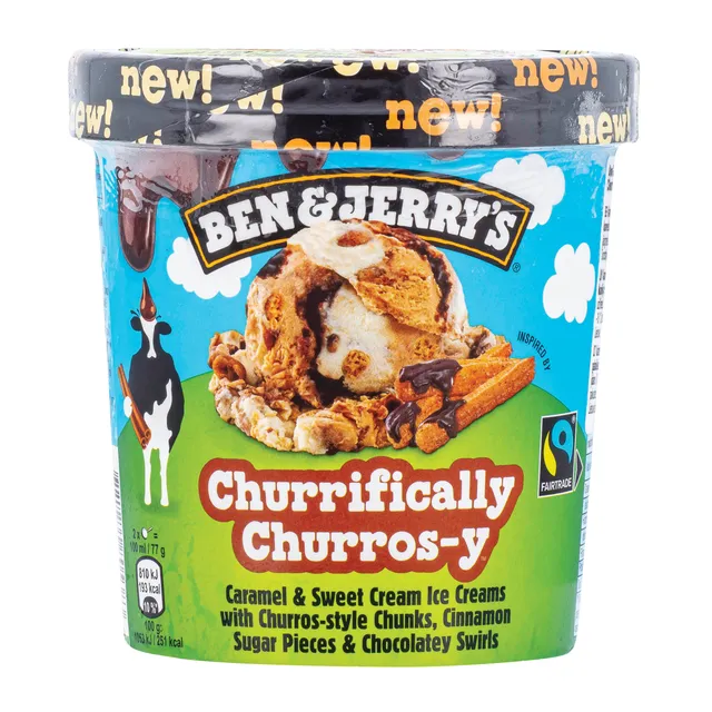 Karameliniai valgomieji ledai BEN&JERRY'S Churros, 465 ml