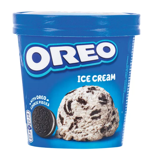 Vaniliniai skonio ledai su sausainių gabaliukais OREO, 425 ml