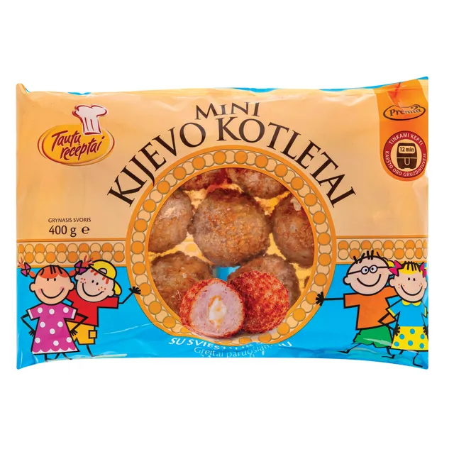 Mini kijevo kotletai su sviestu ir sūriu Tautų receptai 400g