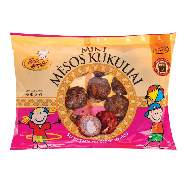 Mėsos kukuliai su kreminio sūrio įdaru, Tautų receptai 400 g