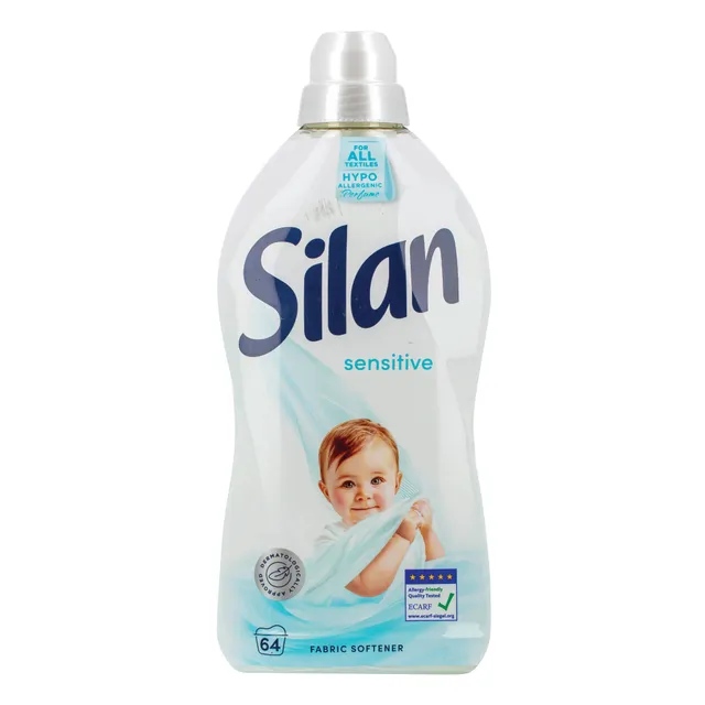 Skalbinių minkštiklis SILAN Sensitive 64 skalbimai 1,408 l