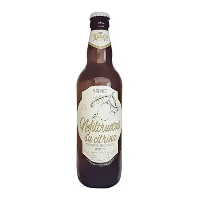 Alus Kauno nefiltruotas su citrina 5,0% 0,5L