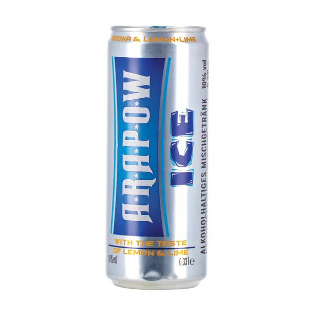 Alkoholinis kokteilis ARAPOW  Ice Wodka&Lemo+Lime 10% 0,33L