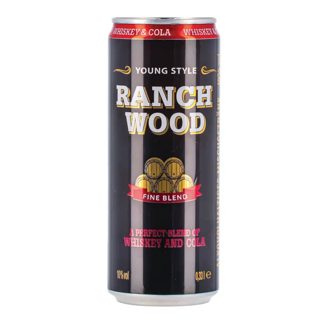 Alkoholinis kokteilis RANCH Wood Whiskey%Cola 10% 0,33L