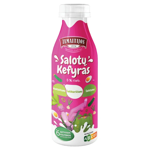 Salotų kefyras 5% rieb. ŽEMAITIJOS 450g
