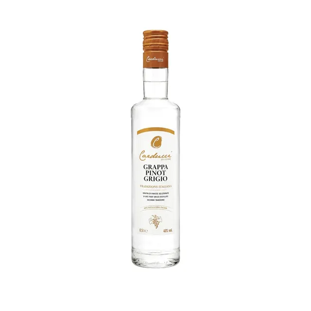Vynuogių išspaudų spiritas GRAPPA Carducci Pinot Grigio, 40%, 0,5 L