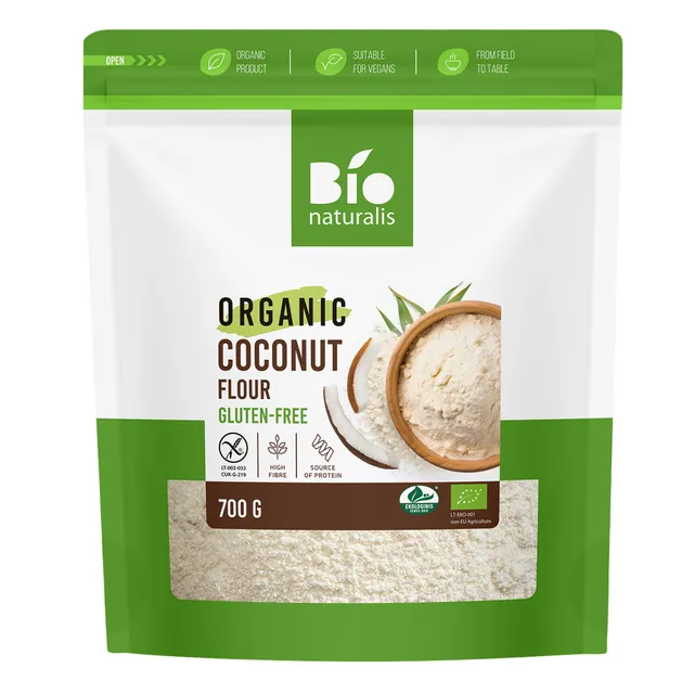 Ekologiški kokosų miltai BIONATURALIS, 700 g