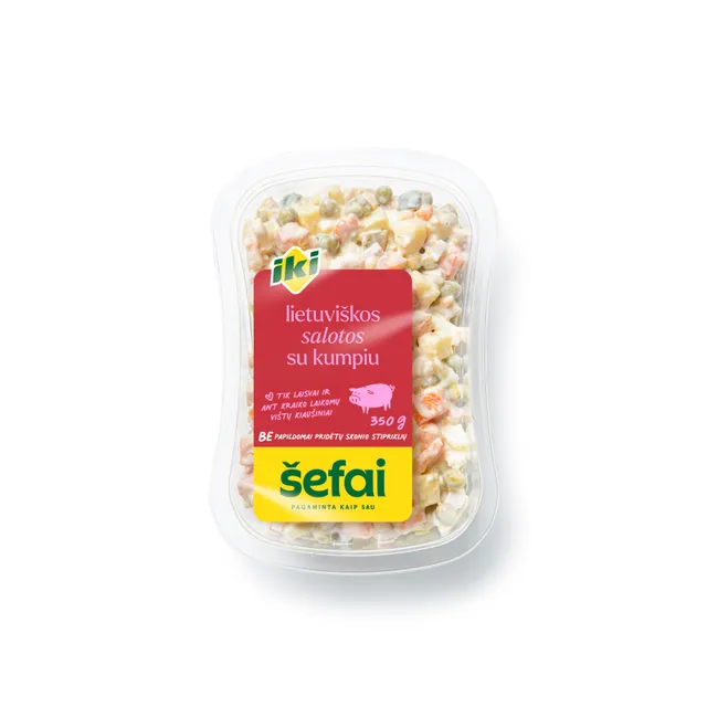 Lietuviškos salotos su kumpiu IKI ŠEFAI, 350 g