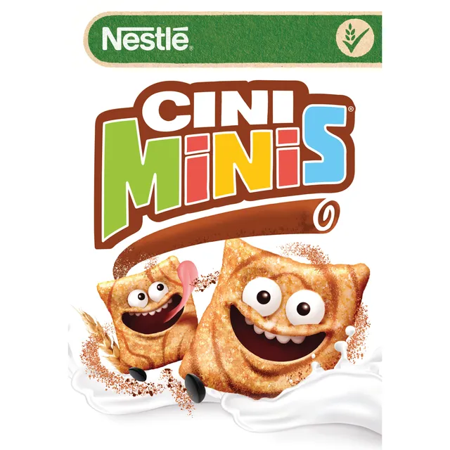 Kviečių kvadratėliai su cinamonu NESTLE CINI MINIS, 375 g