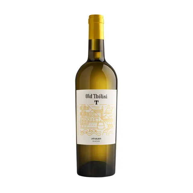 Pusiau saldus baltas vynas OLD TBILISI ALAZANI (12%), 0,75 l