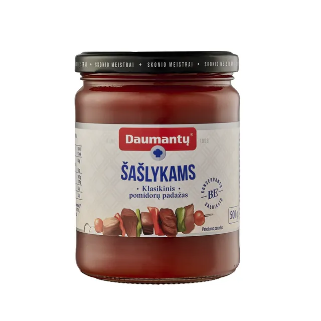 Klasikinis DAUMANTŲ pomidorų padažas šašlykams gardinti, 500 g