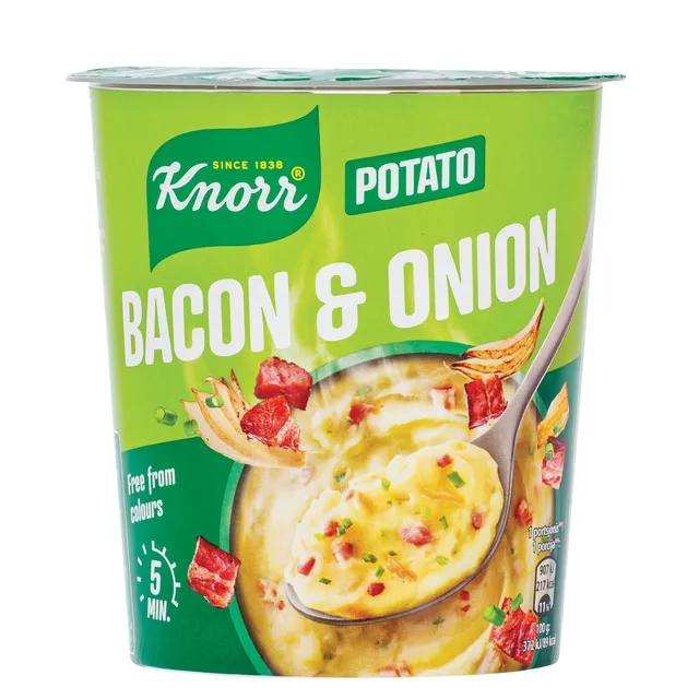 Bulvių košė su kumpiu ir svogūnais KNORR, 100 g