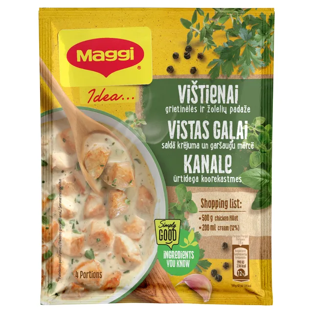 Ruošinys vištienai grietinėlės ir žolelių padaže MAGGI IDEA, 30 g
