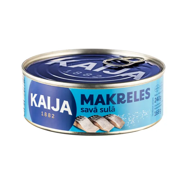 Skumbrės savo sultyse su aliejumi KAIJA, 240 g