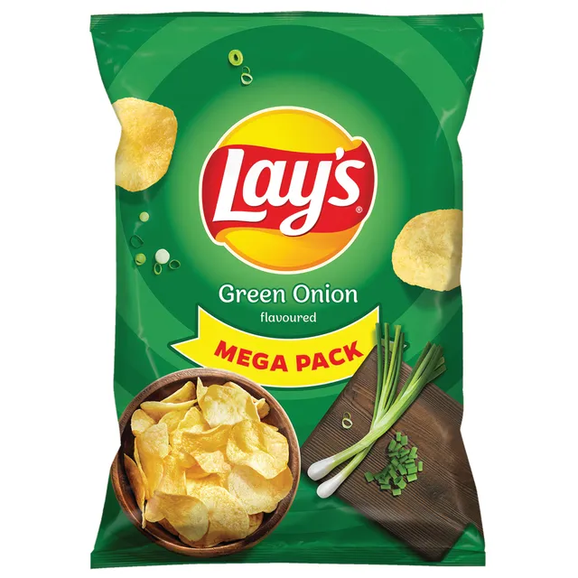 Žaliujų svogūnėlių skonio bulvių traškučiai LAY'S, 200 g