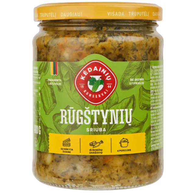 Kėdainių rūgštynių sriuba su rūkyta šonine, 480 g