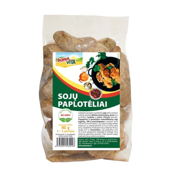 Sojos paplotėliai BONA VITA, 80 g
