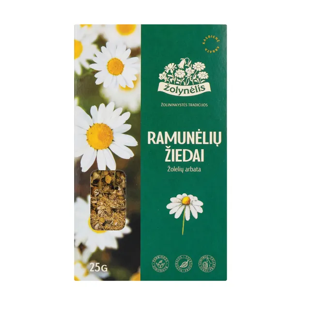 Žolelių arbata ŽOLYNĖLIS (RAMUNĖLIŲ ŽIEDAI), 25 g