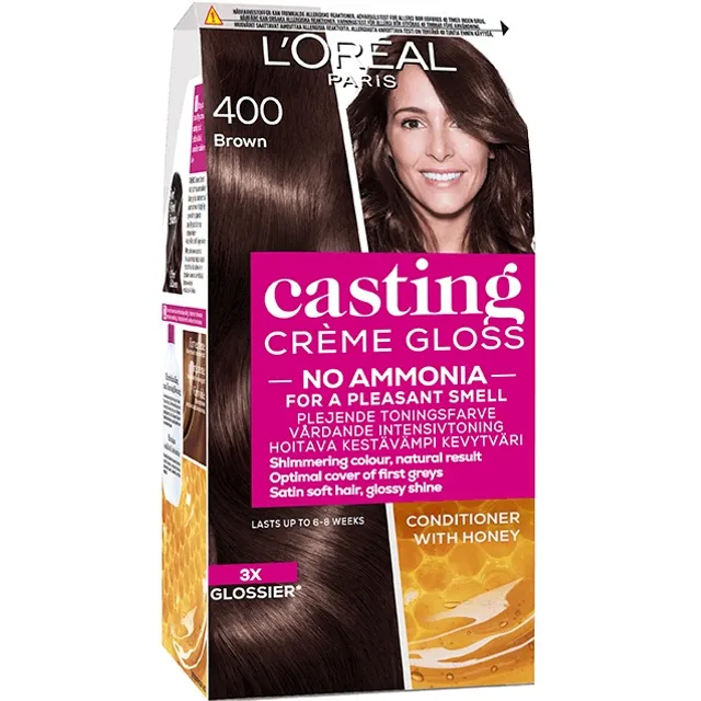 Casting Creme Gloss pusiau ilgalaikiai plaukų dažai be amoniako, 400