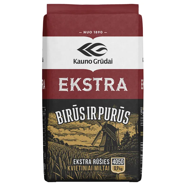 Kvietiniai miltai EKSTRA 405 D, 900 g