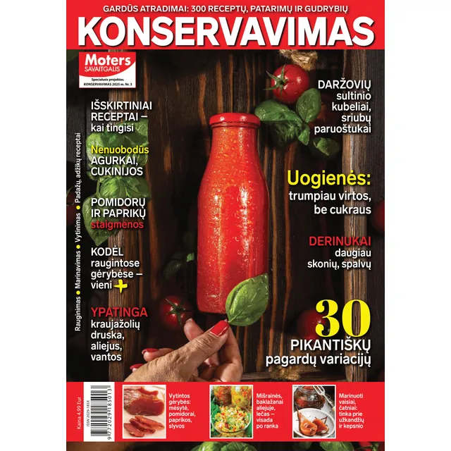 Žurnalas MOTERS SAVAITGALIS. SPECIALUS PROJEKTAS.KONSERVAVIMO PROJEKTAS.KONSERVAVIMAS