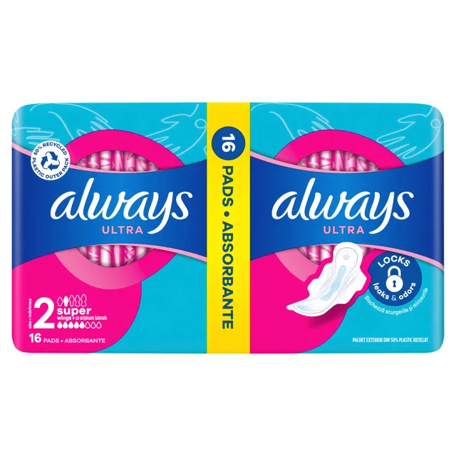 Higieniniai paketai ALWAYS Ultra Super Plus, S2, 16 vnt.