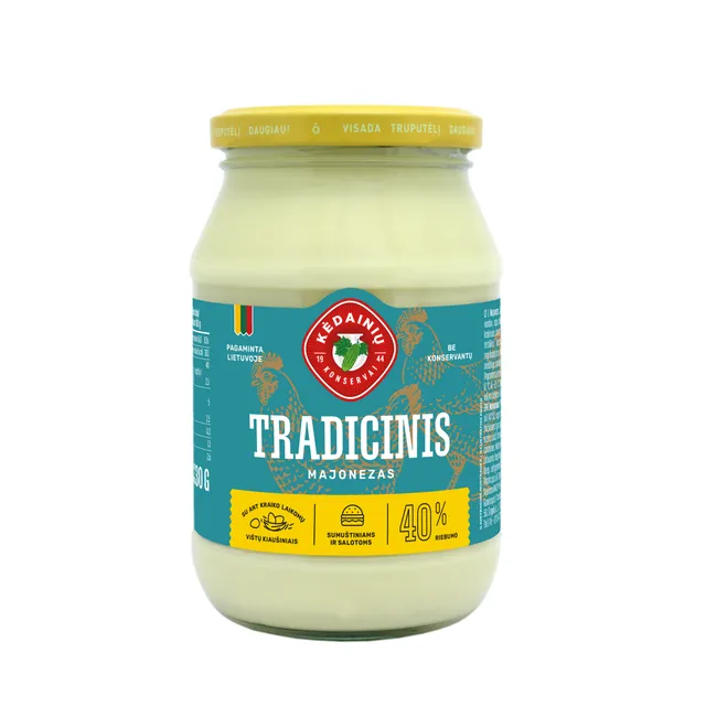 Kėdainių majonezas TRADICINIS 40% rieb., 430 g