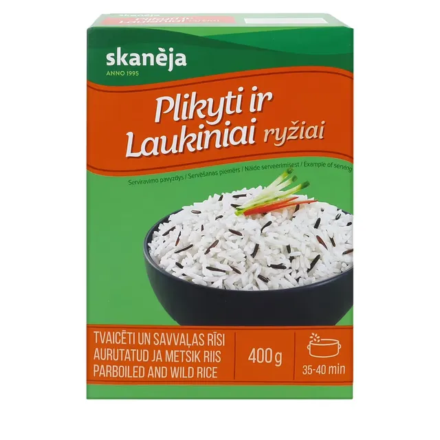 Plikytų ir laukinių ryžių mišinys SKANĖJA, 400 g