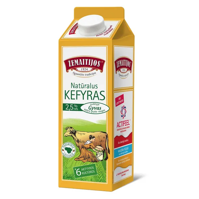 Natūralus ŽEMAITIJOS kefyras, 2,5%, 900 g