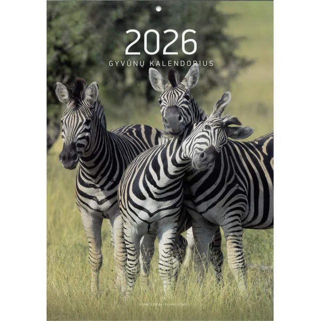 Kalendorius 2026 GYVŪNŲ ČEIL, A4