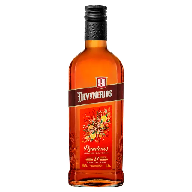Balzamas spiritinis gėrimas RAUDONOS DEVYNERIOS 35%, 350 ml