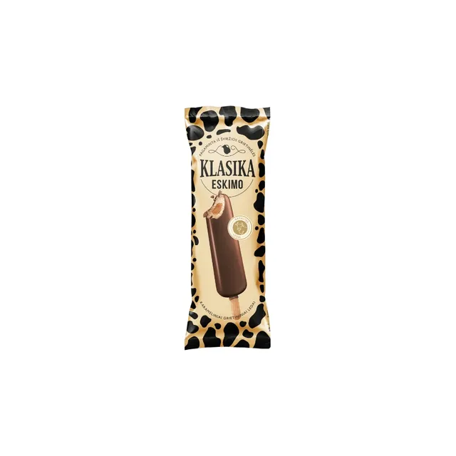 Karamelės skonio, grietininiai ledai KLASIKA ESKIMO, 70 ml